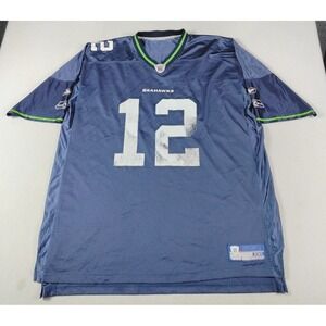 Seattle Seahawks Football Jersey Mens 2XL Blue NFL Reebok On Field Fan 12 Shirt